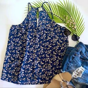 SOLD! - Floral Print Tank Top - Paper Crane